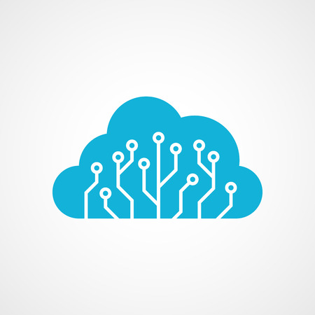 Cloud circuit board iconのイラスト素材