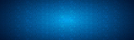 Microchip Technology Background, blue digital circuit board patternのイラスト素材