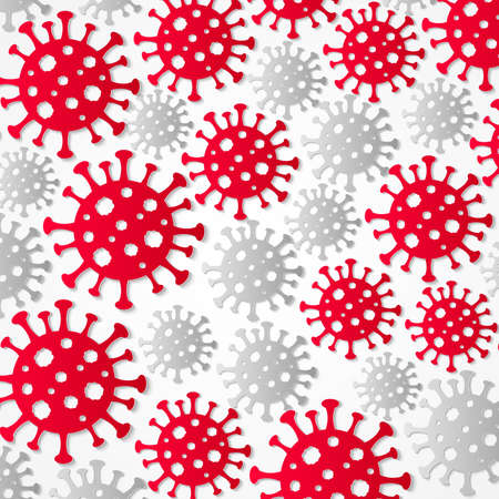 Coronavirus background, Covid-2019, Dangerous virusのイラスト素材
