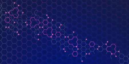 Abstract hexagon background, Technology polygonal concept