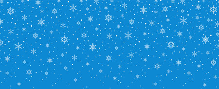 Merry Christmas, snowflakes and snowfall backgroundのイラスト素材