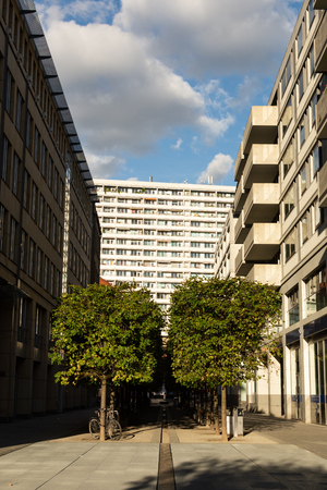Walking through the streets of Berlin on a warm sunny dayの写真素材