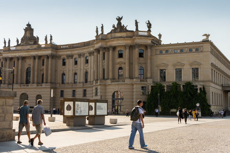 Berlin, Germany- September 19, 2018: The Bebelplatz, Alte Bibliothek of the Humboldt University law facultyのeditorial素材