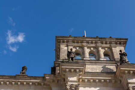 Reichstag building, the most visited parliament in the world, historic edifice in Berlin, Germanyの写真素材