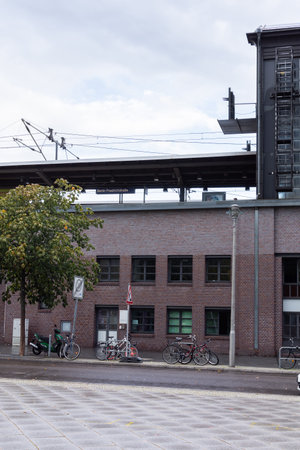Berlin, Germany- September 28, 2019: Bahnhof Berlin Friedrichstrasse, railway station in the German capital in the Mitte districtのeditorial素材