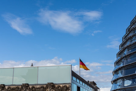 Berlin, Germany- September 28, 2019: Glass dome of the Bundestagのeditorial素材
