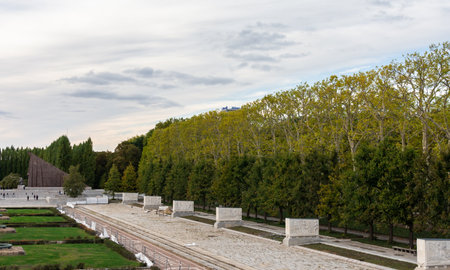 Berlin, Germany- October 6, 2019: the Soviet War Memorial in the Treptower Parkのeditorial素材