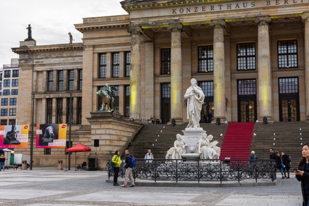 Berlin, Germany- October 9, 2019: The Konzerthaus Berlin is a concert hall situated on the Gendarmenmarkt square in the central Mitte district of Berlinのeditorial素材