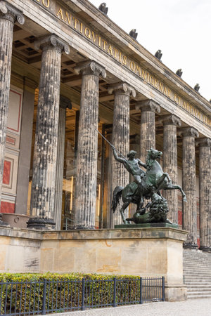 Berlin, Germany- October 9, 2019: the Old Museum in Mitte , Altes Museum on the Islandのeditorial素材