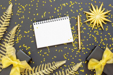 Festive with gold decorationsの写真素材