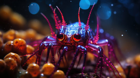 A magical underwater world with various beautiful fish, a seascape with exotic tropical fishの素材