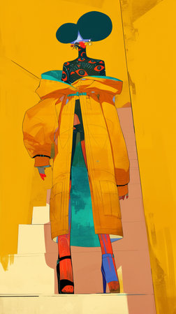 Fashion show of clothes in surreal styleの素材