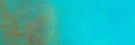 Emerald green and rusty texture background, abstract backdrop for design, top view, copy space, bannerの写真素材