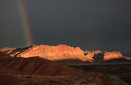Rainbow at Capital Reef National Parkの写真素材