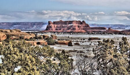 Canyonlands in the winterの写真素材
