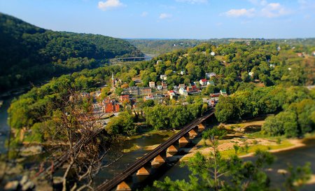 View of Harpers Ferry, WVの写真素材