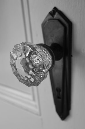 Antique  glass doorknobの写真素材