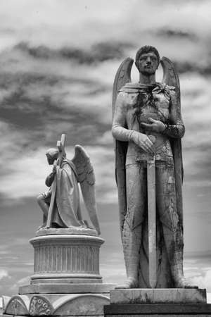 Monuments in cemetaryの写真素材