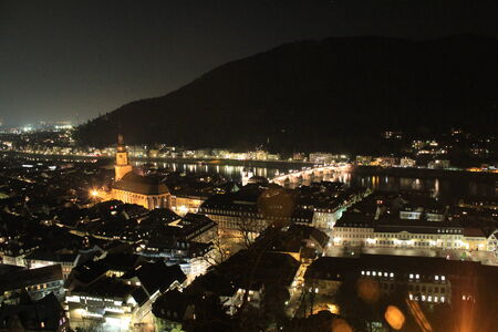 Heidelberg at nightの写真素材