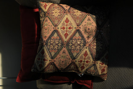 Patterned throw pillow