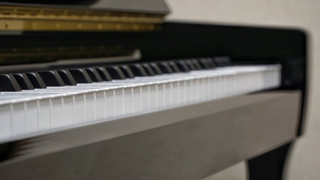Piano Keys with close-up shotの写真素材