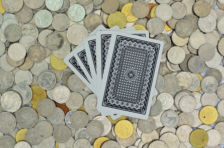 poker card and coinsのeditorial素材