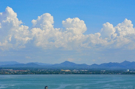 city near sea in south of Thailandの写真素材