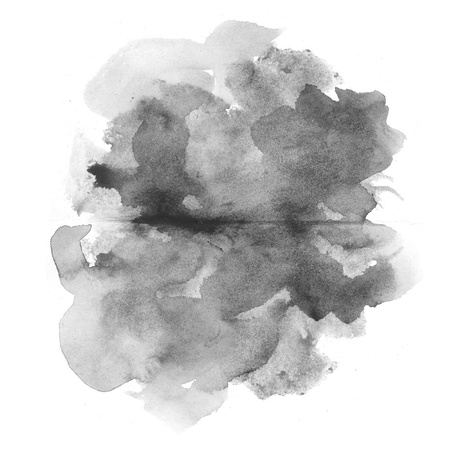 abstract black watercolor on white backgroundの写真素材