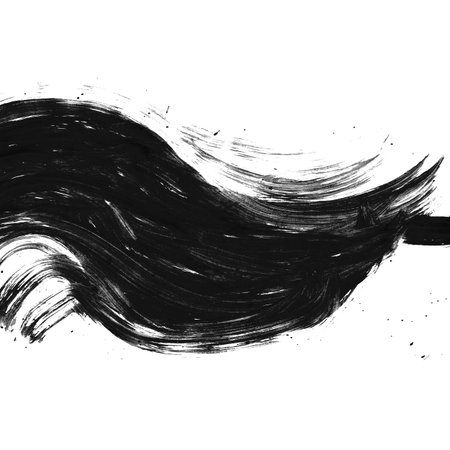 abstract black watercolor on white background