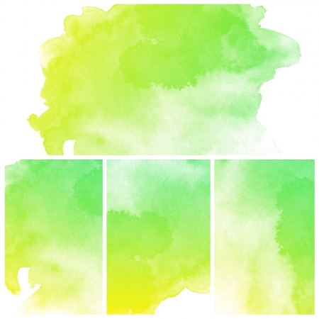 Set of colorful abstract art water colour hand paint backgroundの写真素材