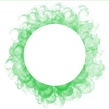 Abstract colorful circle watercolor art hand paint on white backgroundの写真素材