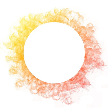 Abstract colorful circle watercolor art hand paint on white backgroundの写真素材