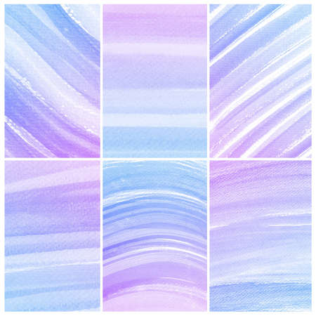 Set of colorful Abstract water color art hand paint background の写真素材
