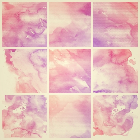 Watercolor Background  Set of colorful Abstract water color art hand paintの写真素材