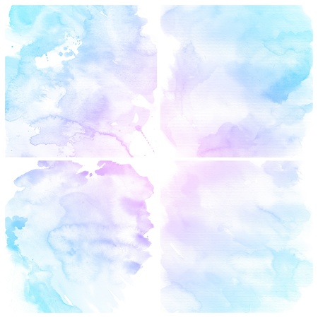 Watercolor Background  Set of colorful Abstract water color art hand paintの写真素材