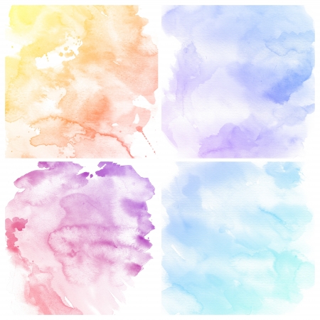 Watercolor Background  Set of colorful Abstract water color art hand paintの写真素材