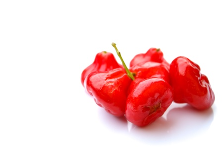 Mini Rose Apple on White Backgroundの写真素材