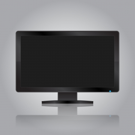 Modern monitor with reflectionのイラスト素材