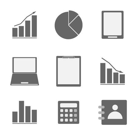 Business icon set on white background のイラスト素材