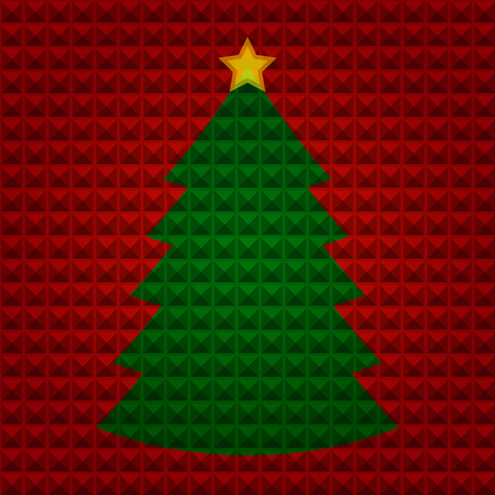 Christmas tree with pyramids backgroundのイラスト素材