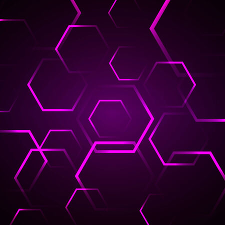 Abstract background with violet hexagon, stock vectorのイラスト素材