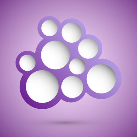 Abstract violet speech bubble background, stock vectorのイラスト素材