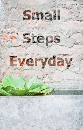 Small steps everyday inspirational quote, stock photoの写真素材