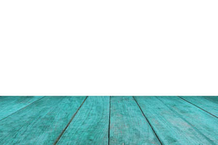 Perspective green wood on white background, stock photoの写真素材