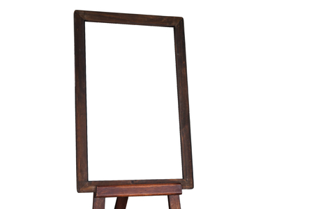 Empty menu board on white background, stock photoの写真素材