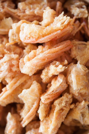 Closeup fried shrimp chins snack, stock photoの写真素材