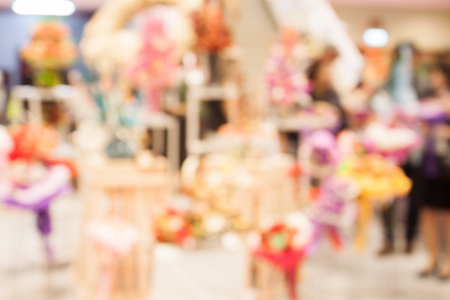 Abstract blur exposition halls interior for background, stock photoの写真素材