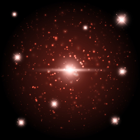 Red space glowing light background, stock vectorのイラスト素材
