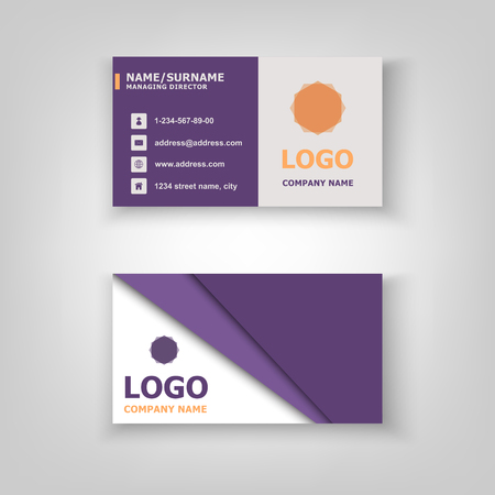 Abstract business card template design, stock vectorのイラスト素材