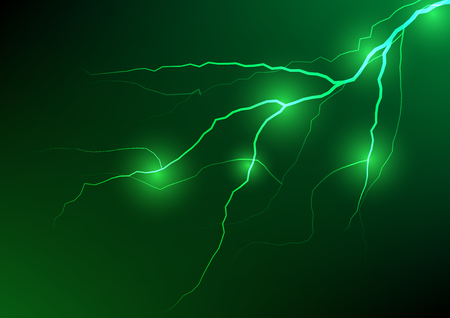Abstract green lightning effect background, stock vectorのイラスト素材